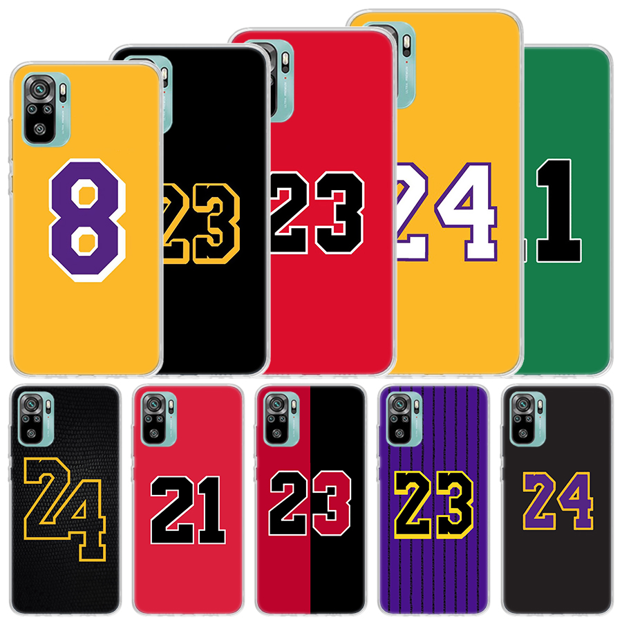 Phone Cases Jordan - Funda blanda de baloncesto con números