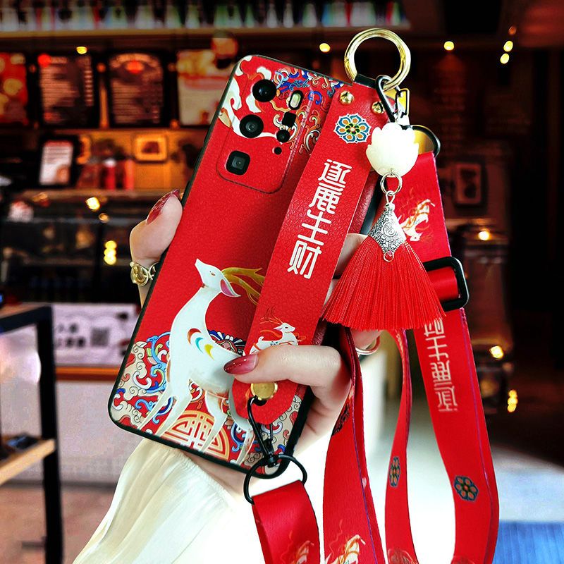 Phone Cases Red Deer - Funda de teléfono de cuero rojo