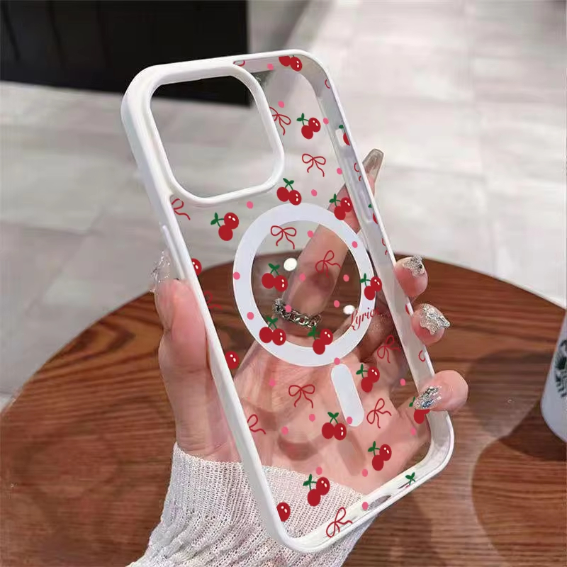 Phone Cases Red - Funda Magnética Transparente Rígida con Estampado