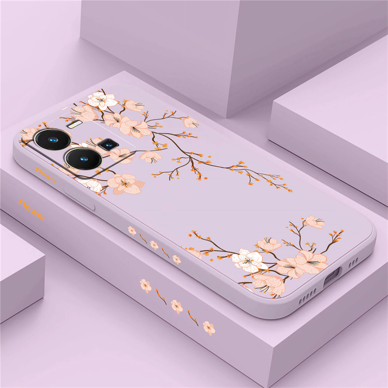 Vivo Y28 - Funda de flores florales para VIVO