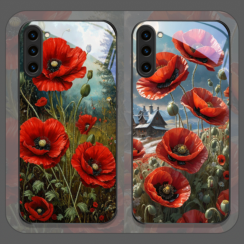 Phone Cases Red - Funda de Teléfono de Vidrio Templado