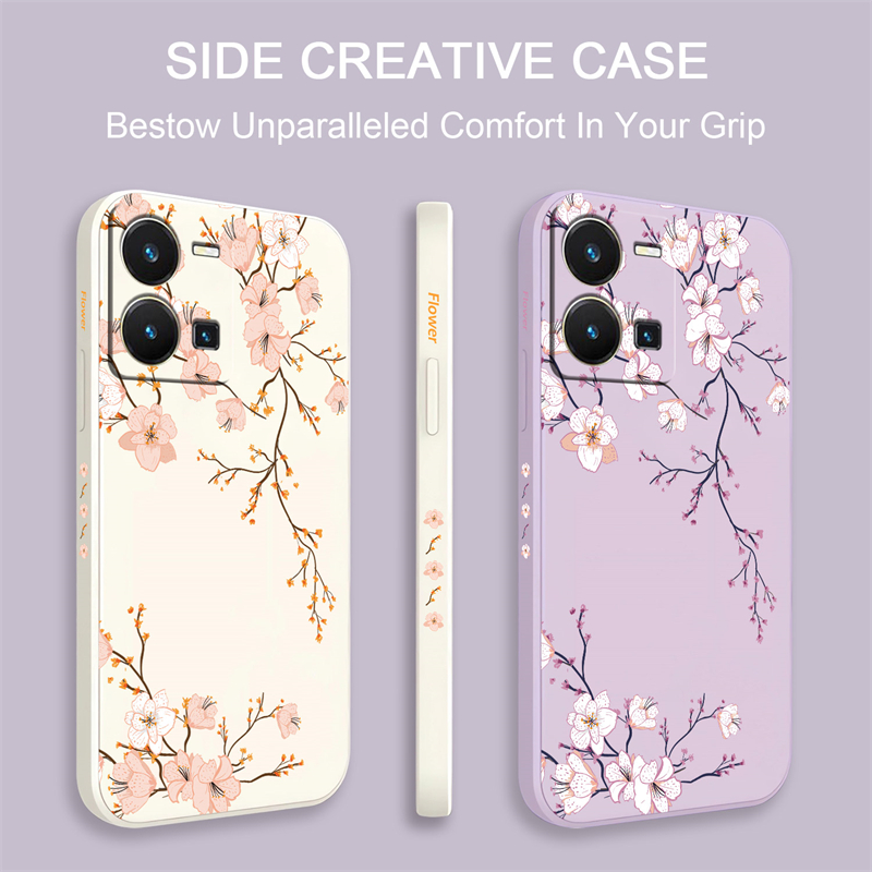 Funda de flores florales para  - Vivo Y28 reseña y precio